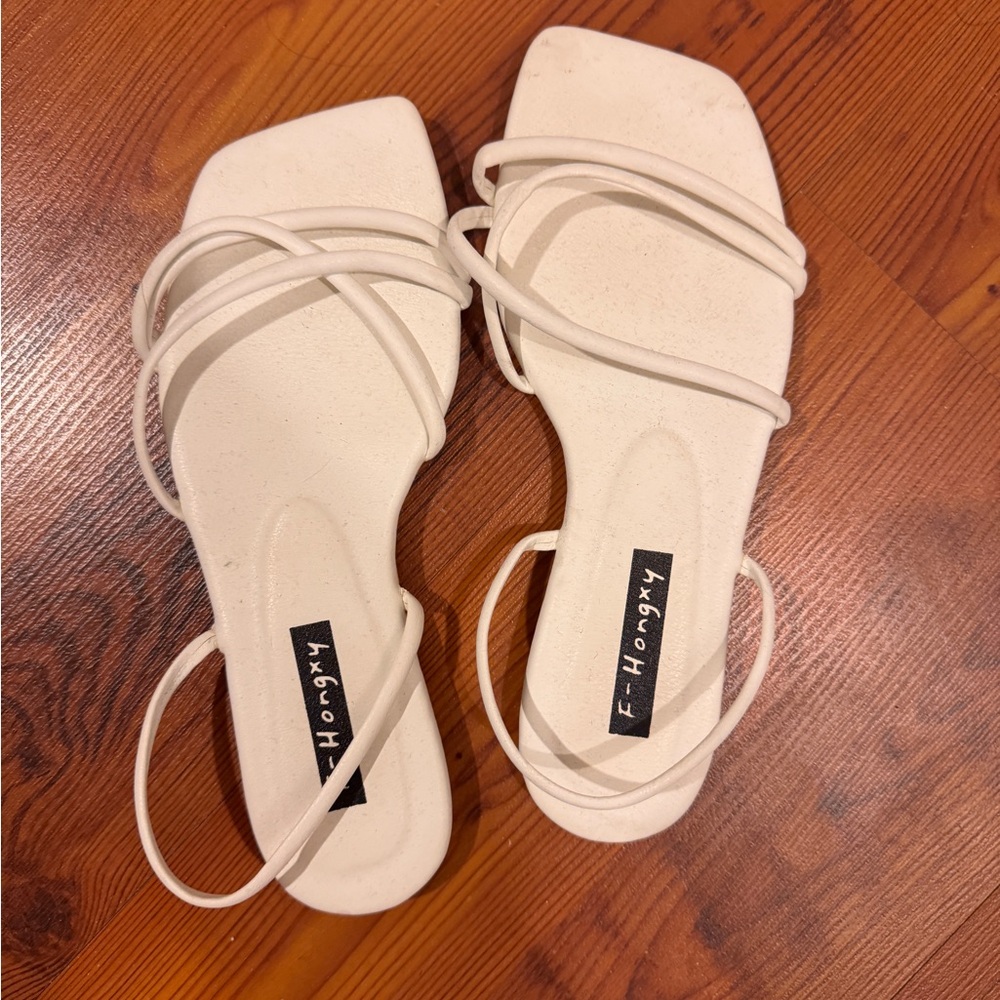 White Strappy Sandals for Women